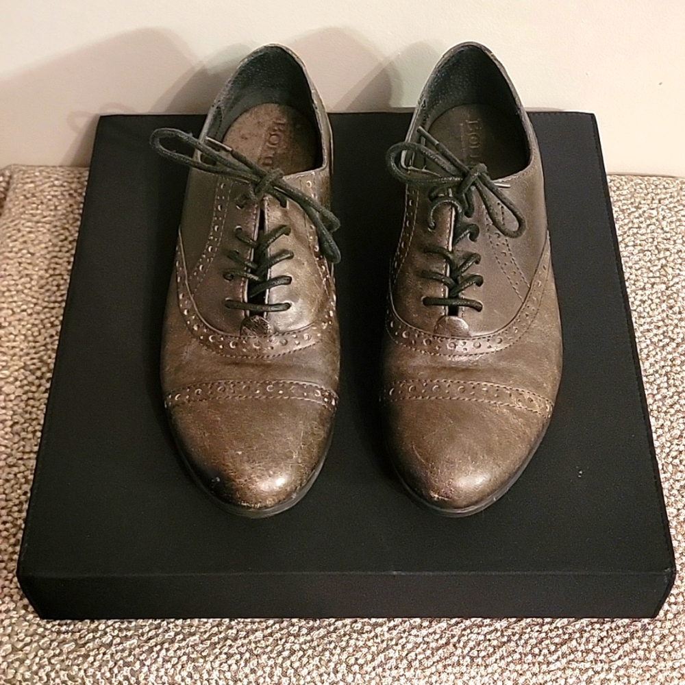Born Metallic Brown Flats